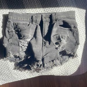Express Black Jean Shorts